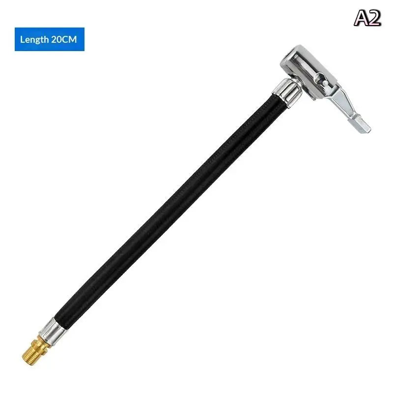 Tire Inflator Extension Tube Adapter 10/20/30cm Metal Hose Tire Inflator Accessory Richie's A2