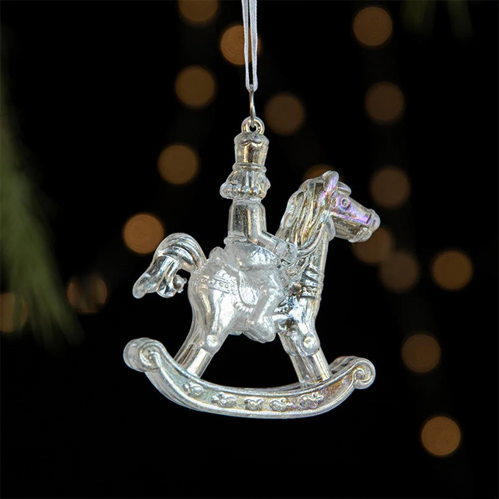 Transparent Acrylic Christmas Ornaments – Star Snowflake Pendant Christmas Ornament Richie's horse