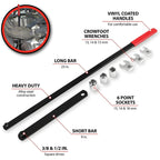 8-Piece Serpentine Belt Tensioner Tool Kit 3/8" & 1/2" Drive Automotive Tool Kit Richie's