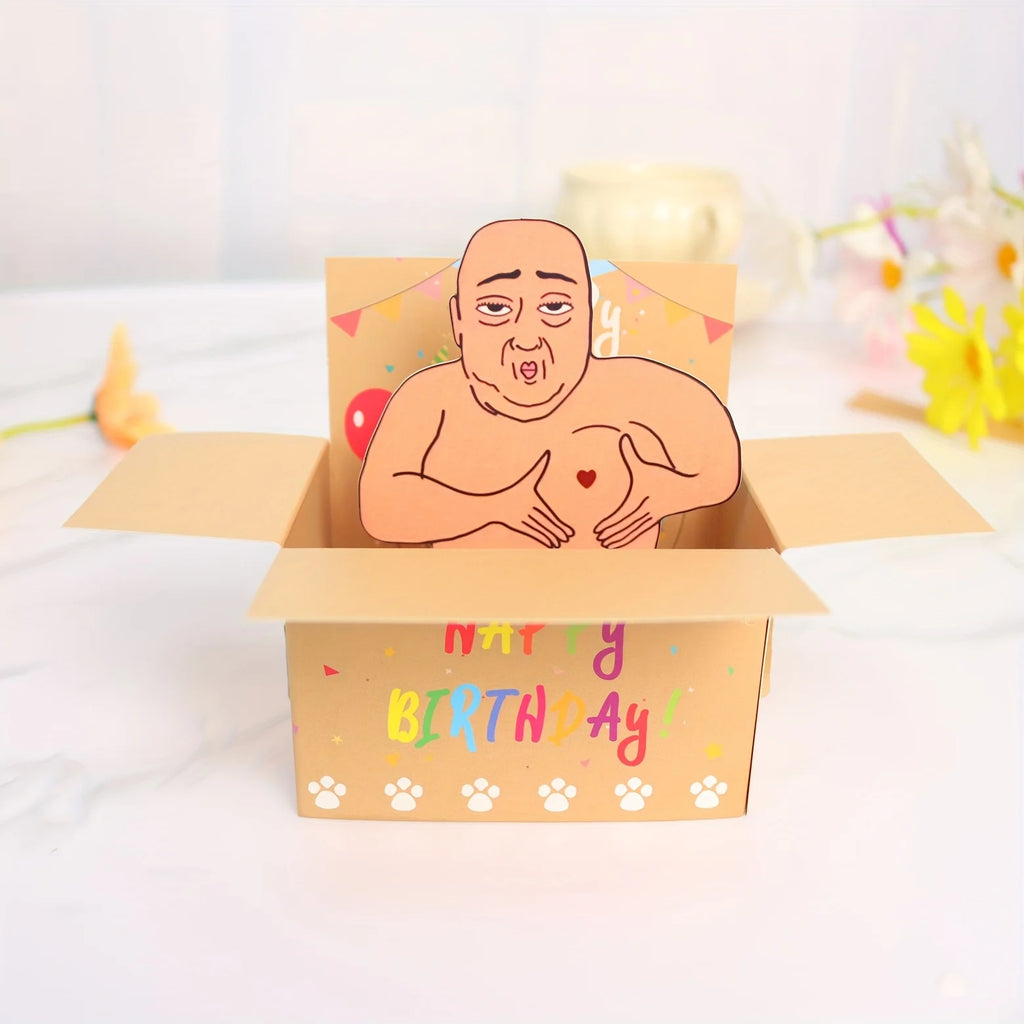 Hilarious 3D Pop-Up Birthday Card – Balloons & Confetti Pop-Up Greeting Card Richie's 1pc