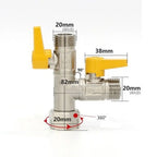 Brass 3-Way Diverter Valve 1/2" Hose Barb Shut-Off Adapter Brass Diverter Valve Richie's