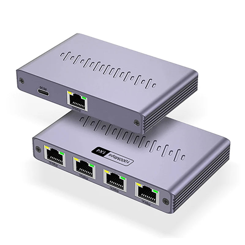 Gigabit Ethernet 1x4 Splitter RJ45 Cat6 LAN 1000Mbps Coupler Ethernet Splitter Richie's