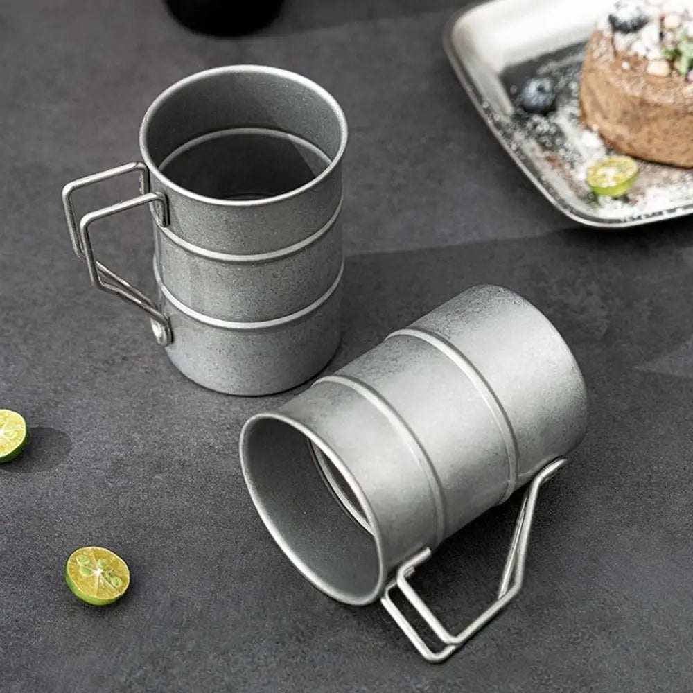 Retro Stainless Steel Mug 380/500ml – Camping & Picnic Cup Stainless Steel Mug Richie's