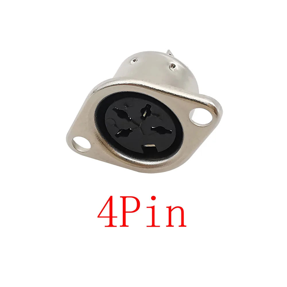 DIN 3 4 5 6 8 Pin Male Plug Female Socket Connector 2Pcs DIN Connector Richie's 4Pin-KP-2Pcs