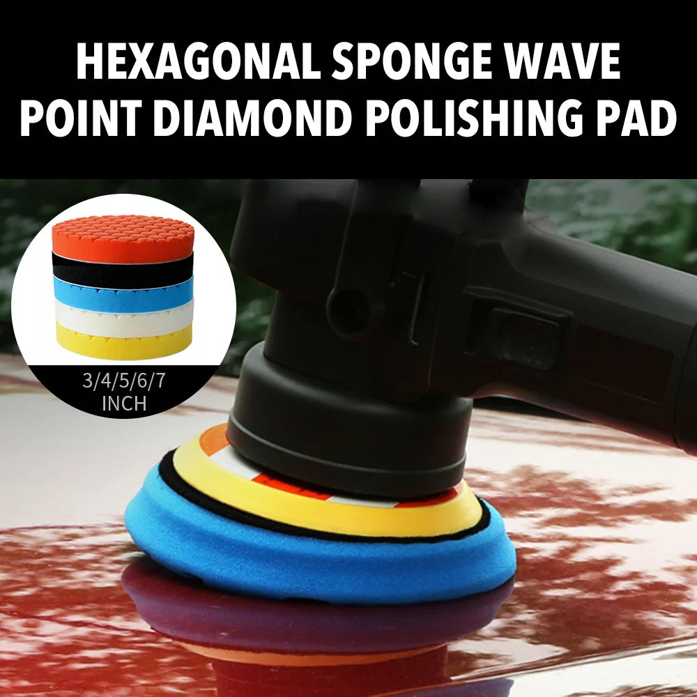 5-Pack Car Polishing Sponge Pads 3–7 Inch Buffing Wax Kit Car Polishing Pads Richie's