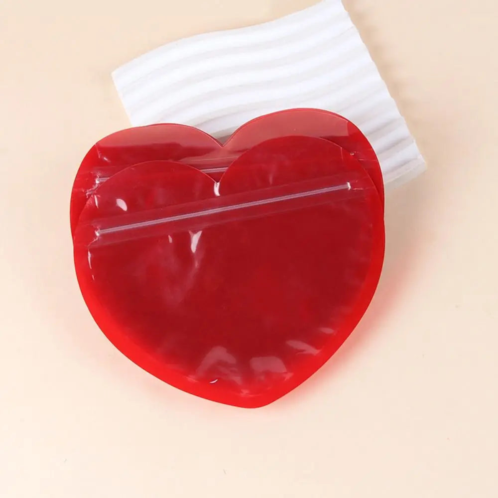 20PCS Heart Shaped Self-Sealing Gift Bags – Jewelry & Candy Gift Packaging Bags Richie's red-13x15cm 1pc