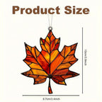 2pcs Acrylic Maple Leaf Light Catcher – Fall & Thanksgiving Decor Seasonal Window Ornament Richie's