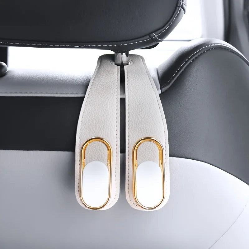 Universal Car Seat Back Hook – Heavy-Duty PVC Organizer Car Seat Back Hook Richie's Beige 1pc