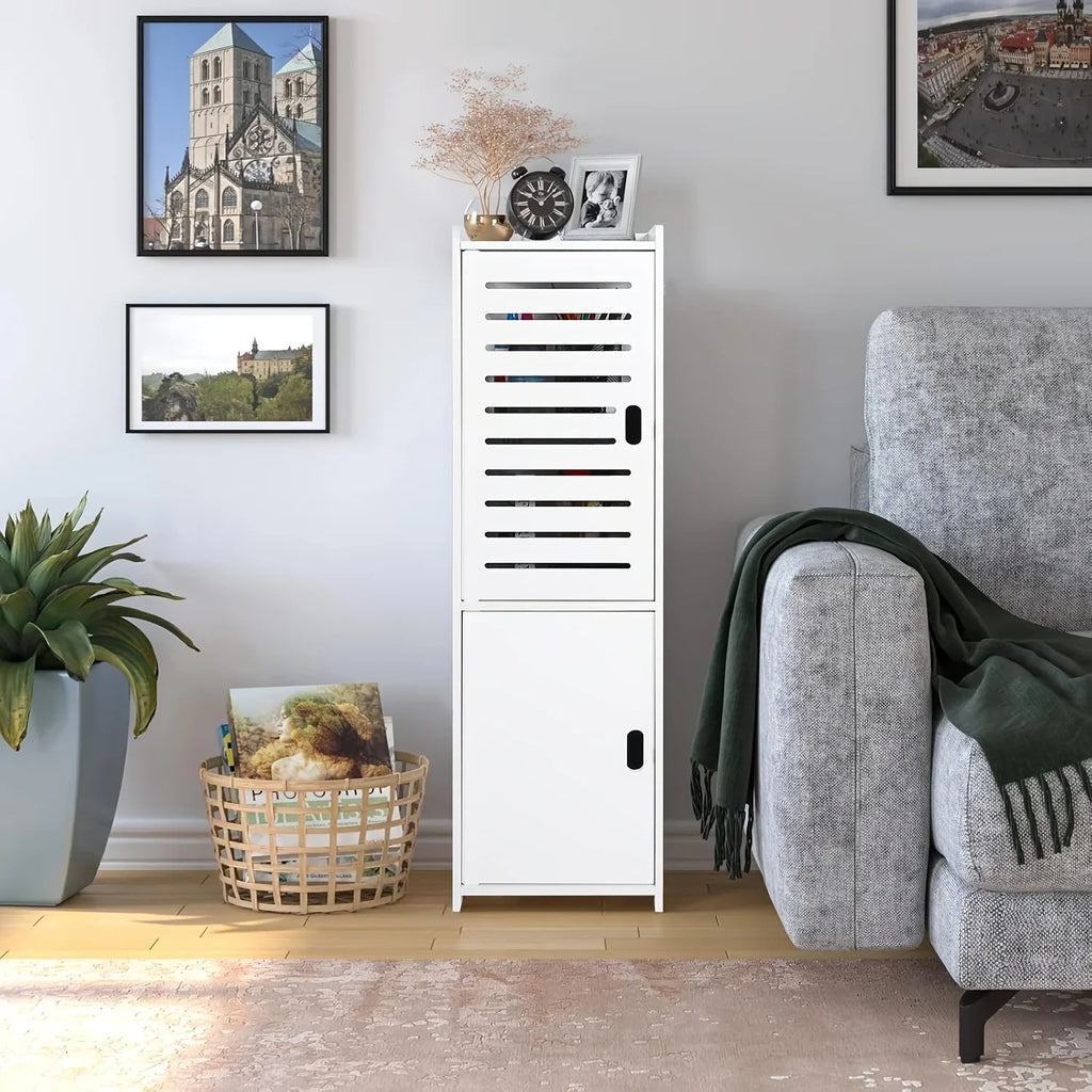 Narrow PVC Corner Bathroom Storage Cabinet – Freestanding Corner Storage Cabinet Richie's Default Title
