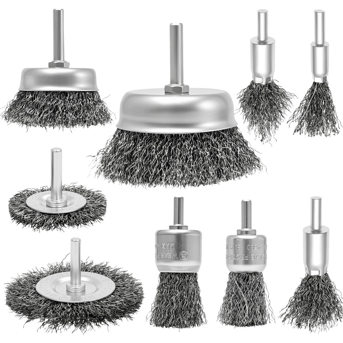 Wire Wheel Brush Set for Drill – 6/9 Pc, 1/4" Shank | Toorise Wire Brush Set Richie's 9pcs Stainless Steel