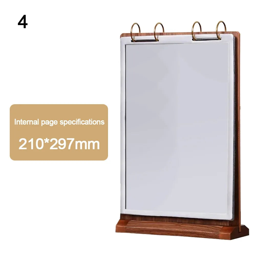 Wooden T-Shape Desktop Menu Display Stand A4 A5 A6 Dual-Side Desktop Display Stand Richie's 4