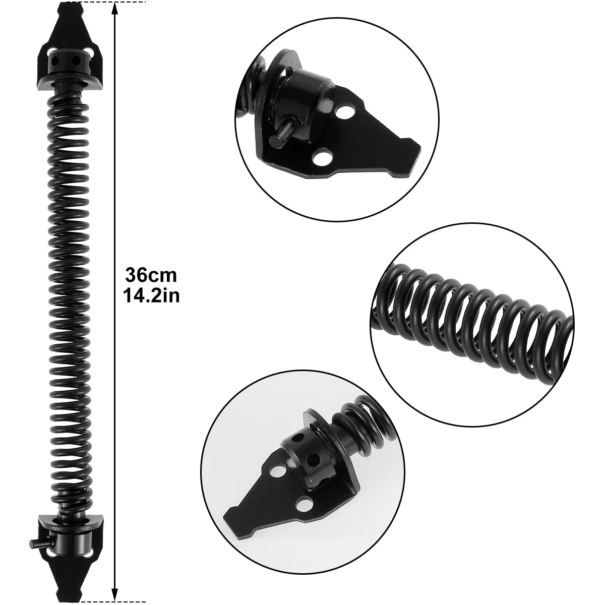 8-Inch Automatic Garden Gate Spring Closer – Rust-Proof Metal Gate Spring Closer Richie's