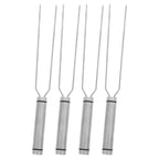 4-Pack Heavy Duty Stainless Steel Double Prong BBQ Skewers BBQ Grill Skewers Richie's