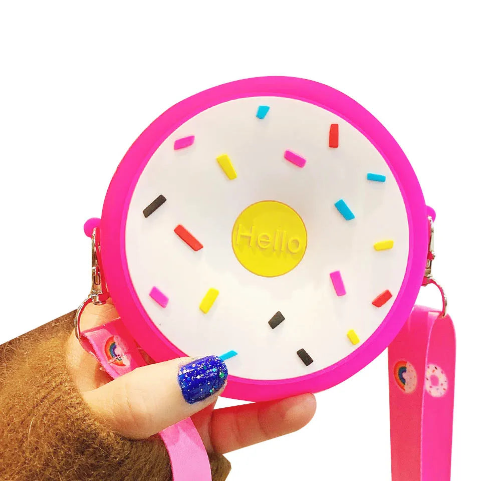 Kids Donut Round Crossbody Bag Rainbow Girls Shoulder Handbag Kids Crossbody Bag Richie's 2