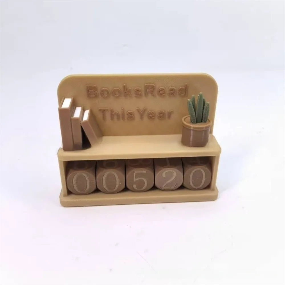 3D Printed Book Read Counter – Reading Tracker Bookshelf Sign Bookshelf Decor Counter Richie's 5