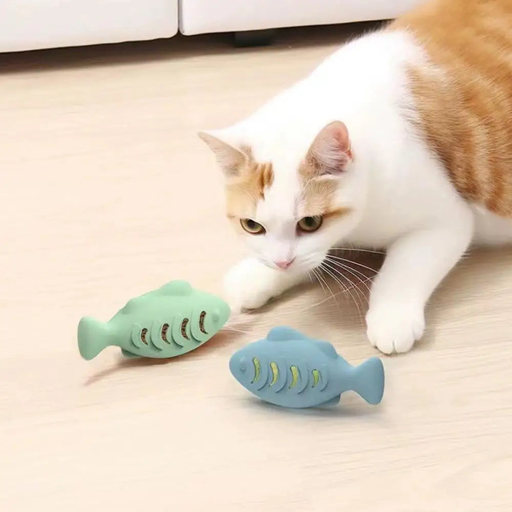 Interactive Cat Treat Dispenser Toy – Fish-Shaped Silicone Feeder Cat Treat Dispenser Richie's