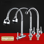 Rotatable Single Cold Kitchen Sink Faucet – Chrome Finish Kitchen Sink Faucet Richie's