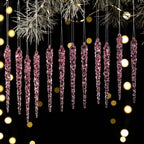 12pcs Clear Acrylic Icicle Christmas Tree Ornaments Set Christmas Ornaments Richie's Pink