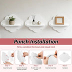 Cloud-Shaped Floating Wall Shelves Set of 3 – Kids Room Decor Floating Wall Shelves Richie's