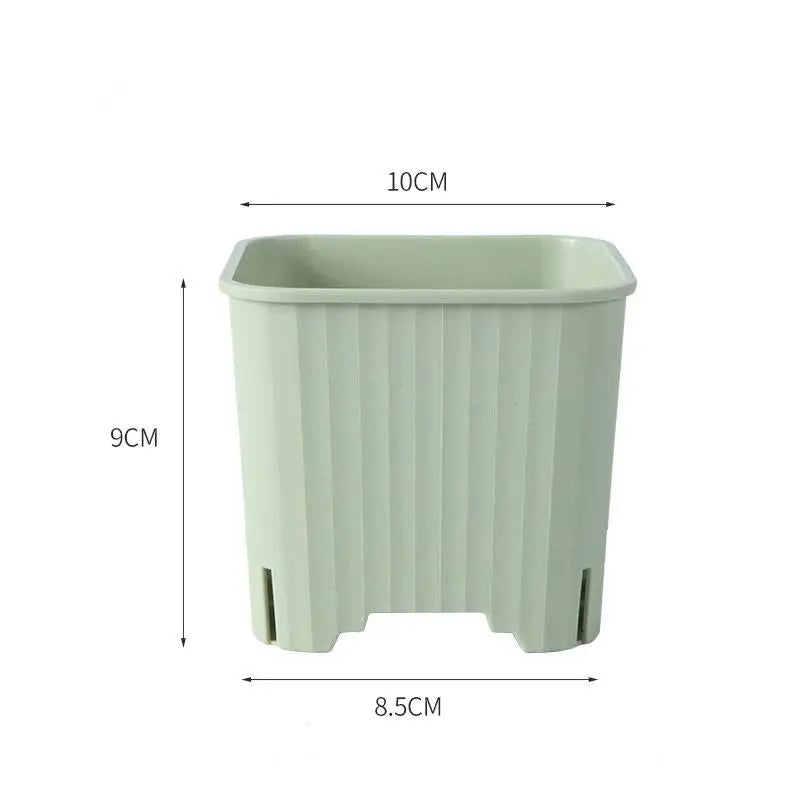 Square Plastic Plant Pots with Drainage – Multicolor Nursery Plant Nursery Pots Richie's Green