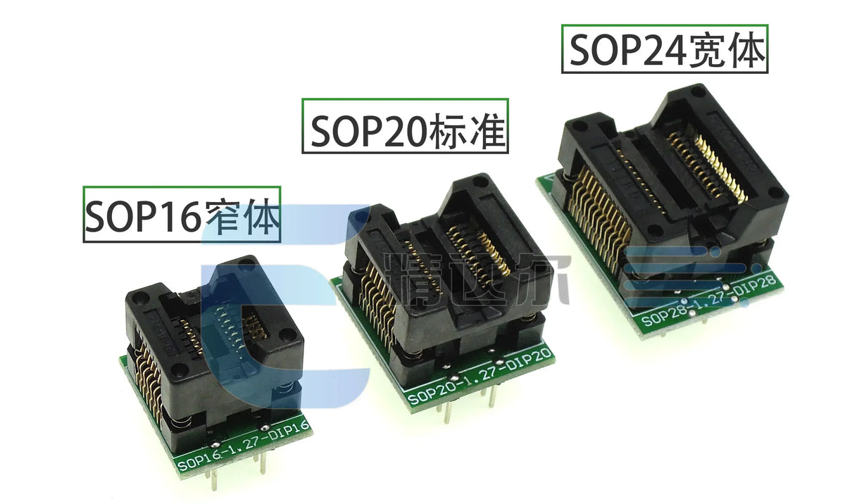 SOP/TSSOP to DIP Programmer Adapter Socket Set 8–28 Pin IC Programmer Adapter Richie's