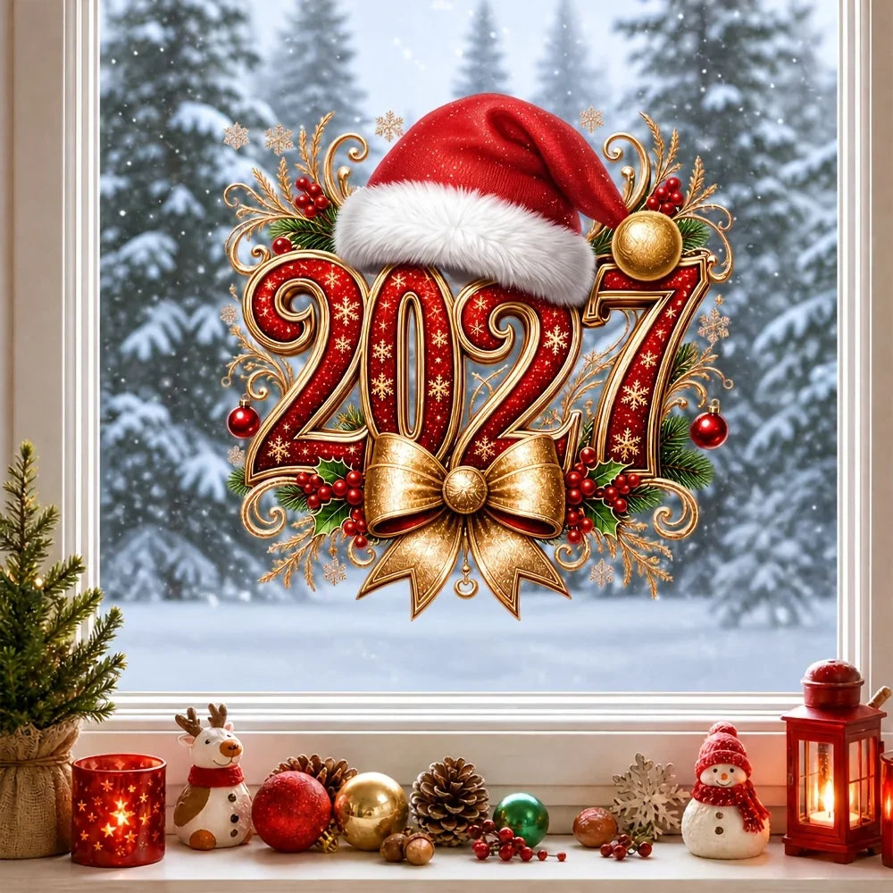 Christmas Window Clings – Reusable Santa, Snowflake & Holly Decals Window Cling Decals Richie's