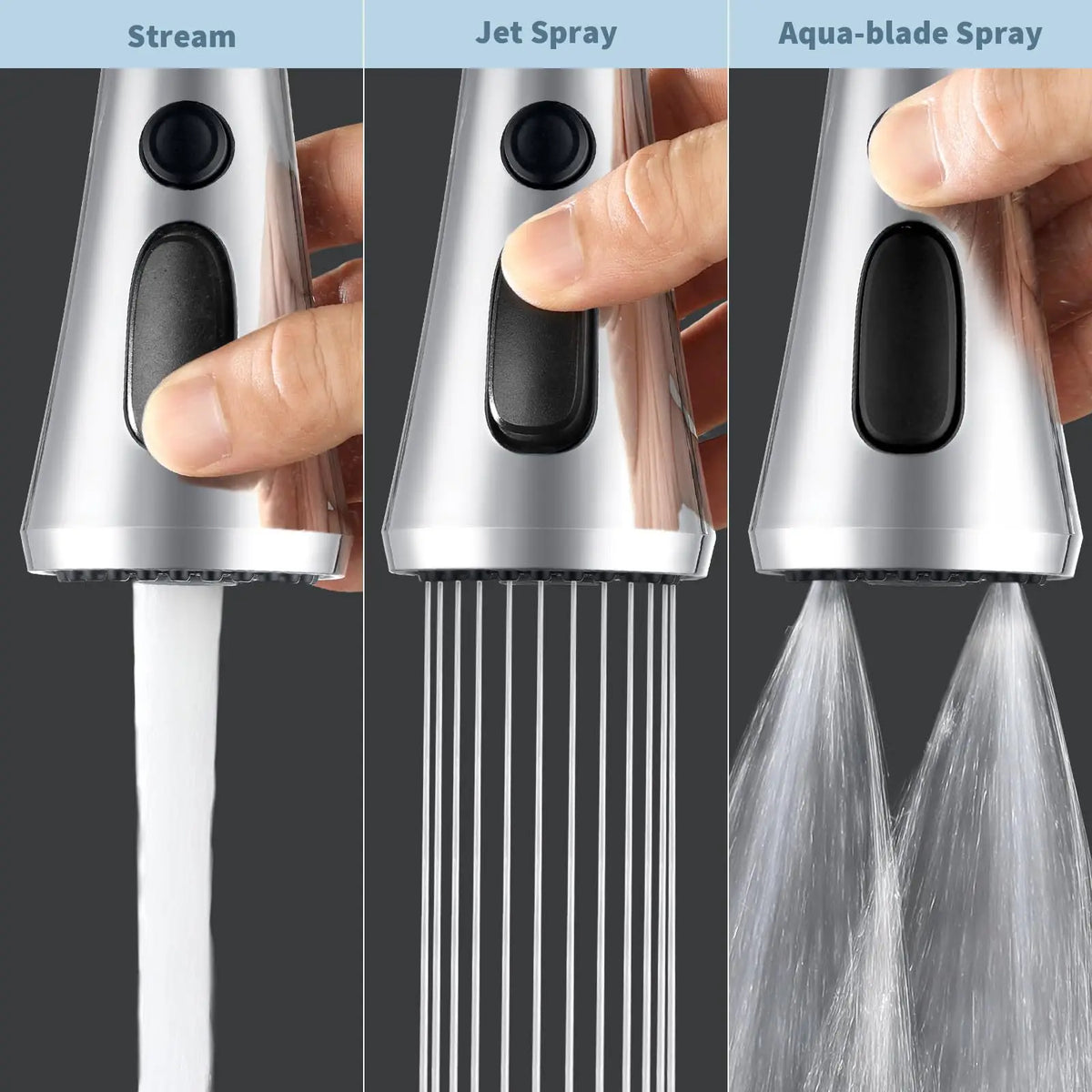 Pull-Down Kitchen Faucet Nozzle – 11 Adapters, 3 Flow Modes Faucet Spray Nozzle Richie's