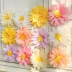 Daisy Paper Pom Poms Hanging Garland Set – 6 or 12 Pieces Paper Party Decorations Richie's