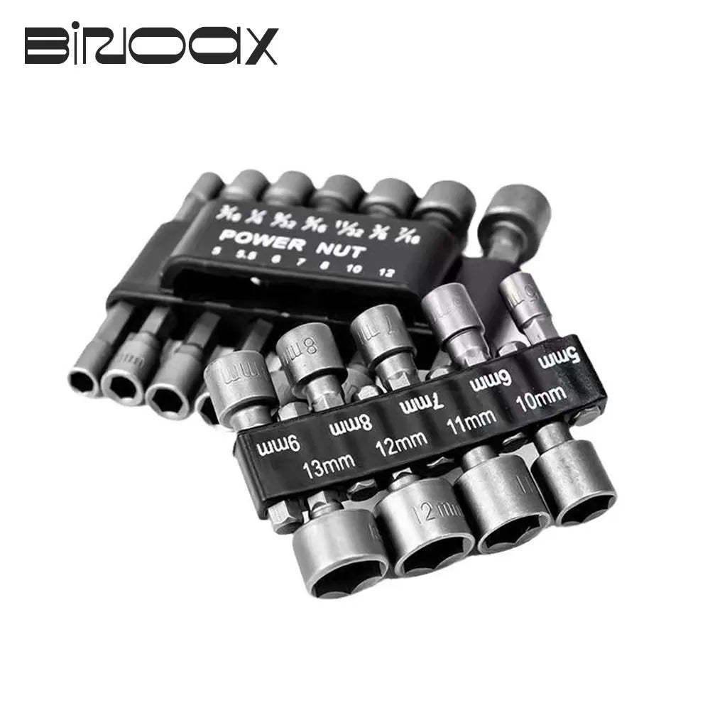 9/14 Pcs Hex Nut Driver Drill Bit Socket Set | 1/4" Shank Nut Driver Bit Set Richie's