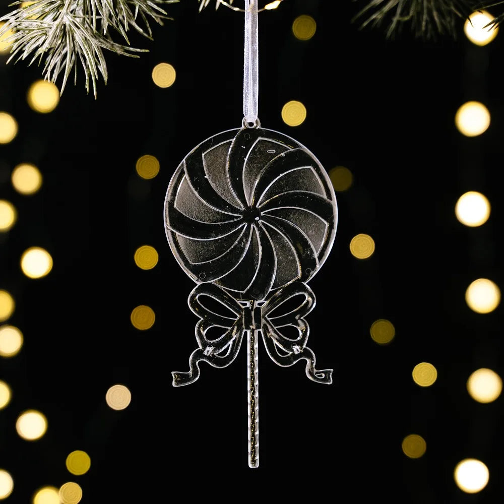 Clear Acrylic Christmas Tree Pendants – Transparent Ornaments Christmas Ornaments Richie's Style 6