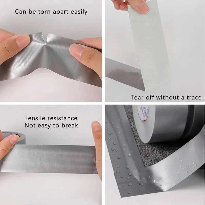 Silver Gray Heavy-Duty Duct Tape – Windproof Repair Tape Duct Tape Richie's