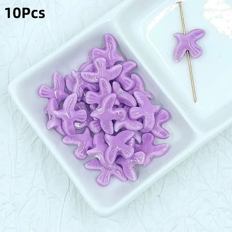 10Pcs Ceramic Peace Dove Beads DIY Jewelry Pendant Charms Jewelry Making Beads Richie's A10