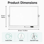 Foldable Double-Sided Desktop Whiteboard with Adjustable Stand Desktop Whiteboard Richie's