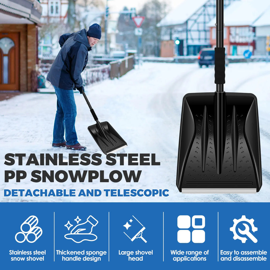 Toorise 10-Inch Detachable Stainless Steel Snow Shovel Snow Shovel Richie's