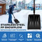 Toorise 10-Inch Detachable Stainless Steel Snow Shovel Snow Shovel Richie's