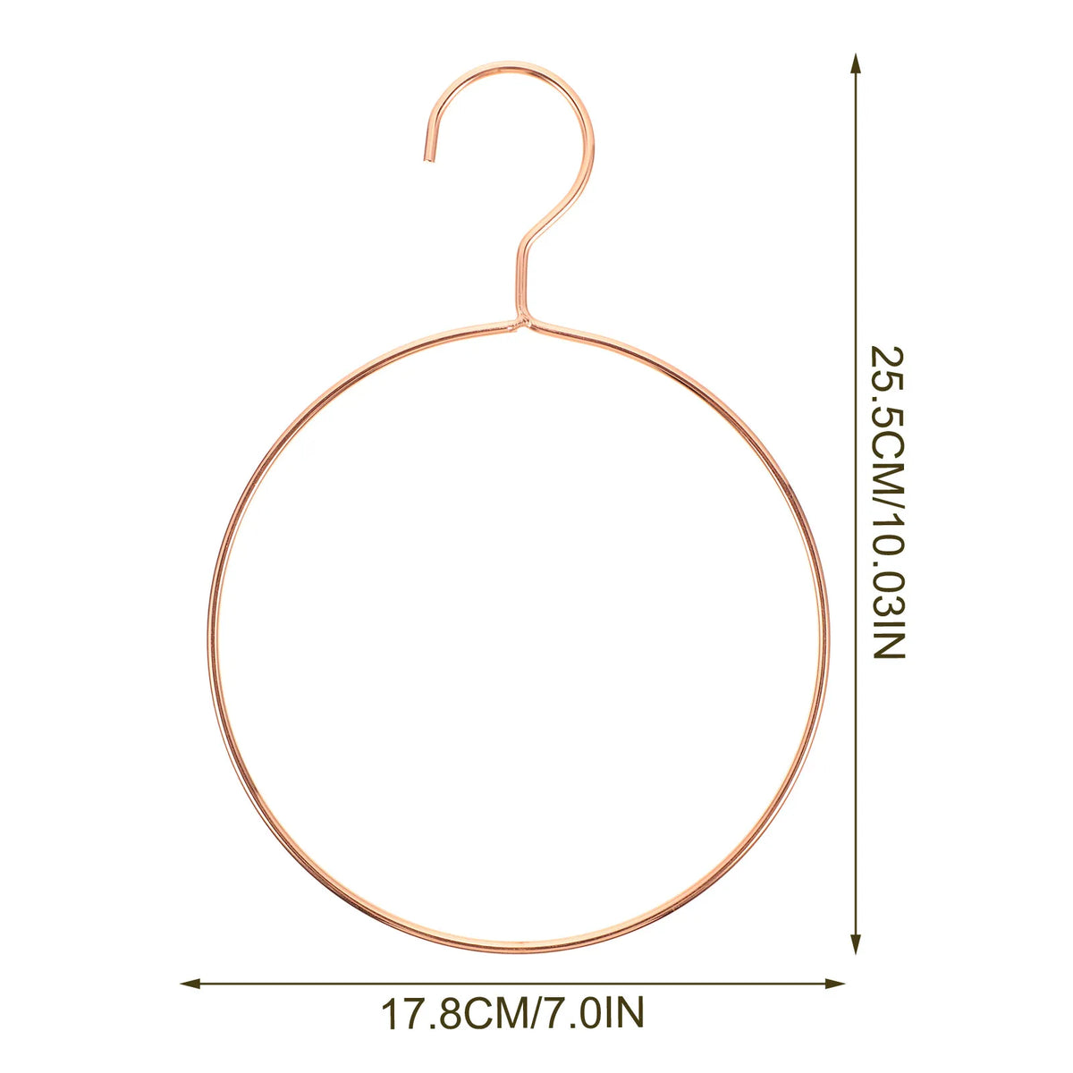 4Pcs Metal Round Ring Scarf Hanger Closet Organizer for Ties & Belts Closet Accessory Hanger Richie's Rose Gold