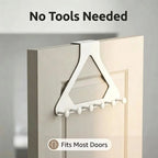 Over-Door Hook Organizer No-Drill Triangular ABS Plastic Over-Door Hook Organizer Richie's