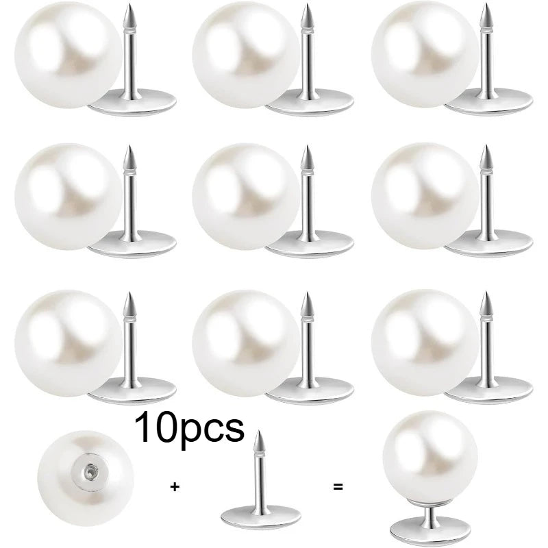 Imitation Pearl Snap Buttons No-Sew Detachable 10/20/30 Pcs Sewing Buttons Richie's 10pcs