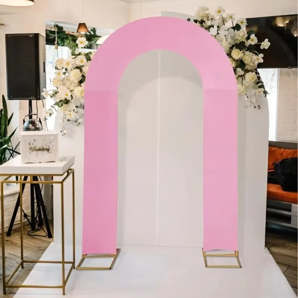 Stretchy U-Shaped Arch Backdrop Cover – Wedding Party Decor Arch Backdrop Cover Richie's Pink 7 FT-2.2m-
