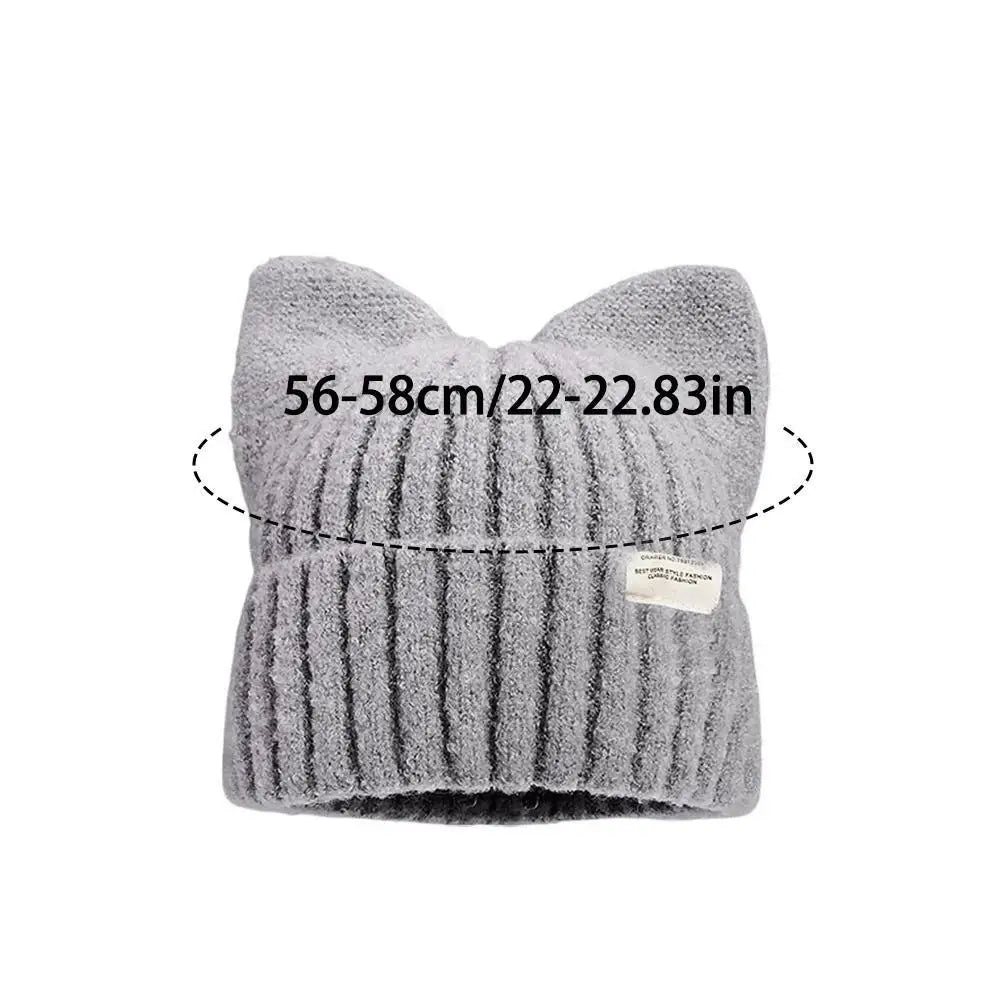 Cat Ear Beanie Hat for Women – Cute Warm Knit Winter Cap Knit Beanie Hat Richie's