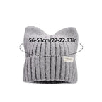 Cat Ear Beanie Hat for Women – Cute Warm Knit Winter Cap Knit Beanie Hat Richie's