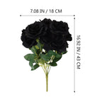 Black Rose Artificial Bouquet – Halloween & Home Decor Artificial Flower Bouquet Richie's