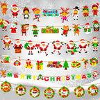 Santa Claus Christmas Bunting Banner | DIY Holiday Party Decor Christmas Party Banner Richie's
