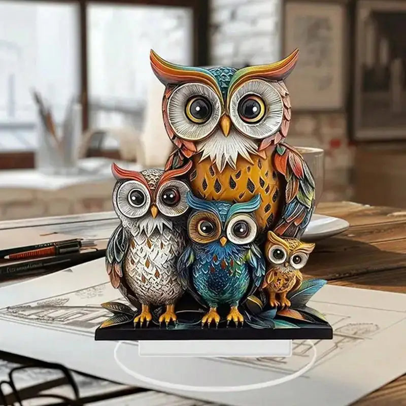 2D Anime Owl Statue Acrylic Desktop Decor & Gift Figurine Decorative Figurine Richie's 10