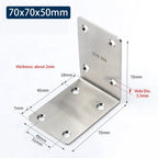 SUS304 Stainless Steel 90° Corner Bracket – Cabinet Furniture Brace Corner Bracket Richie's 70x70x50mm