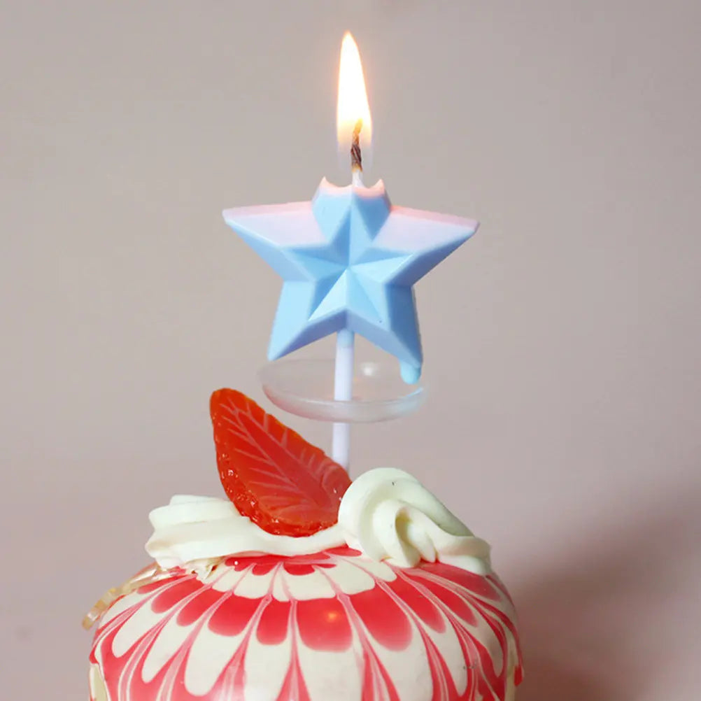 50Pcs Transparent Wax Drip Guard Cake Candle Holder Insert Trays Cake Candle Holder Richie's