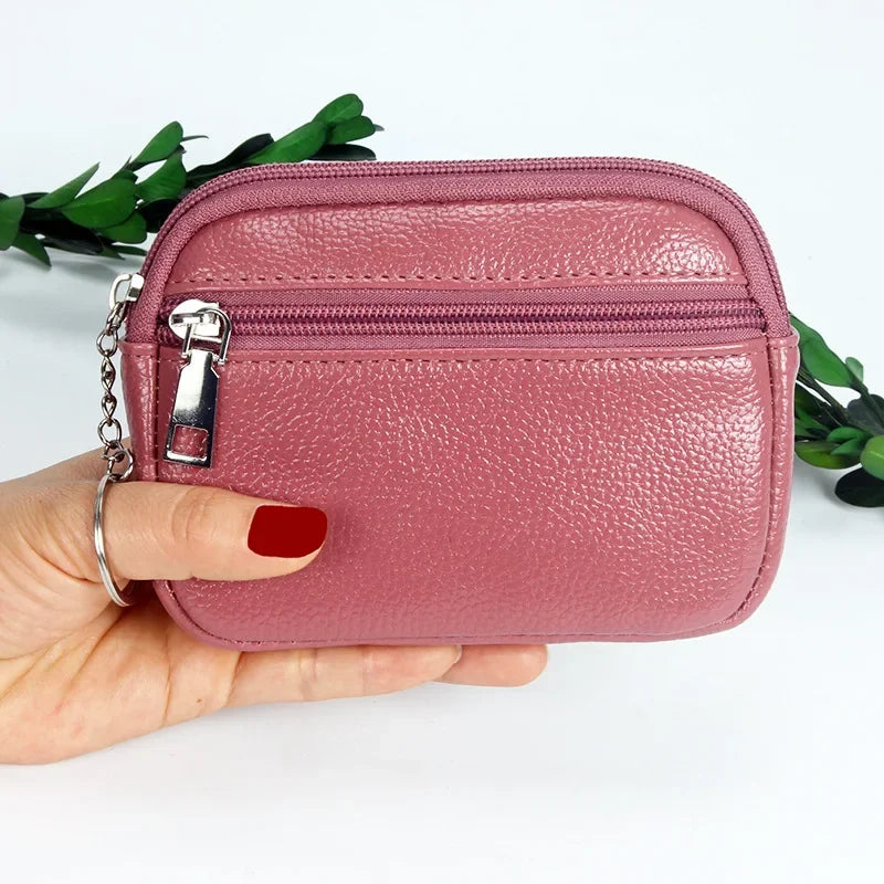 Women's PU Leather Zipper Wallet – Card Holder & Coin Purse Women's Wallet Richie's Dark Pink