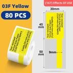 Niimbot Thermal Label Tape – Self-Adhesive Sticker for B1 B21 B3S Thermal Label Tape Richie's Yellow Cable