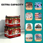 Large Foldable Christmas Storage Box with Lid | Santa Design Foldable Storage Box Richie's