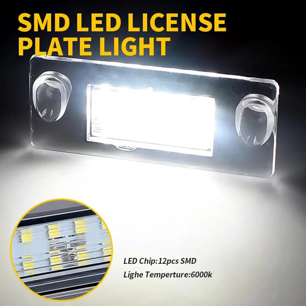 12 SMD LED License Plate Light Audi A4 B5 A3 8L 6000K IP67 LED License Plate Light Richie's